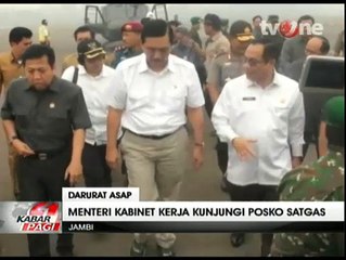 Datangi Palembang, Menko Polhukam dan Ketua DPR Pantau Polusi Asap