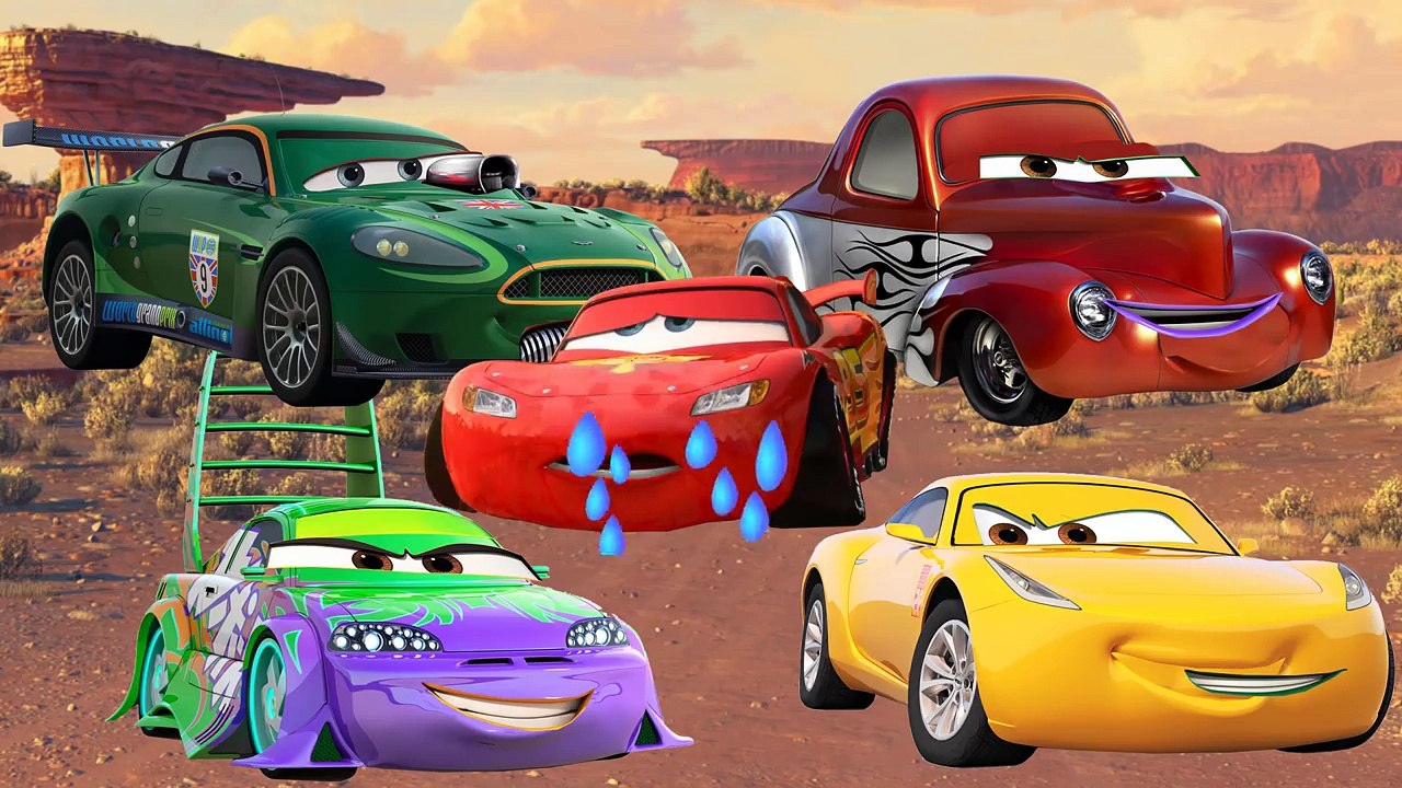 Wrong Faces Disney Cars 2 Cars 3 Cruz Ramirez Wingo Nigel to Learn Colors For Children