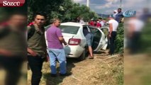 İzmir’de tren otomobile çarptı
