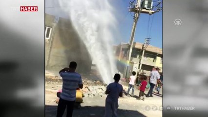 Şanlıurfa'da su borusu patladı