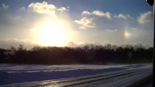 SUN DOG POLAR VORTEX Blizzard Brutal Cold Minnesota Whiteout Conditions Unusual Weather