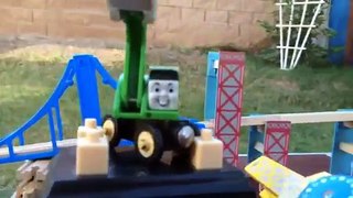 Thomas and Friends Wooden Toy Trains Golden Thomas, Alfie, Sodor Fire Truck, Scrap Truck