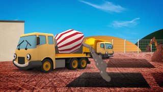 Celia The Cement Mixer Visits Geckos Garage | Construction Trucks for Kids