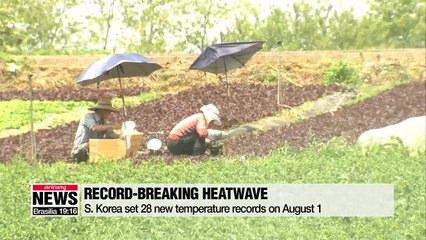 Heatwave set new temperature records in 60% of S. Korea