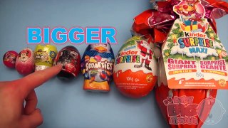 Surprise Eggs Learn Sizes from Smallest to Biggest! Opening Eggs with Toys, Candy and Fun!