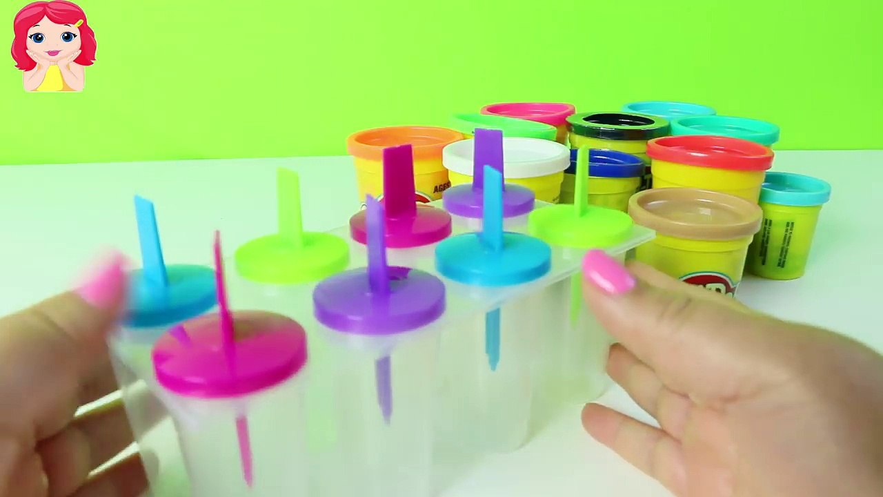 Paletas de Plastilina Play Doh |Rainbow Play Doh Popsicles