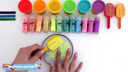Play Dough Popsicles How To Make Play Doh Glitter Ice Cream Fun Creative for Kids * Rainbo