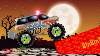 Scary Fire Trucks Vs Police Car Monster Trucks For Children Street Vehicles For Kids | Hal