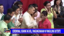 Ceremonial signing ng BOL, pangungunahan ni Pangulong #Duterte