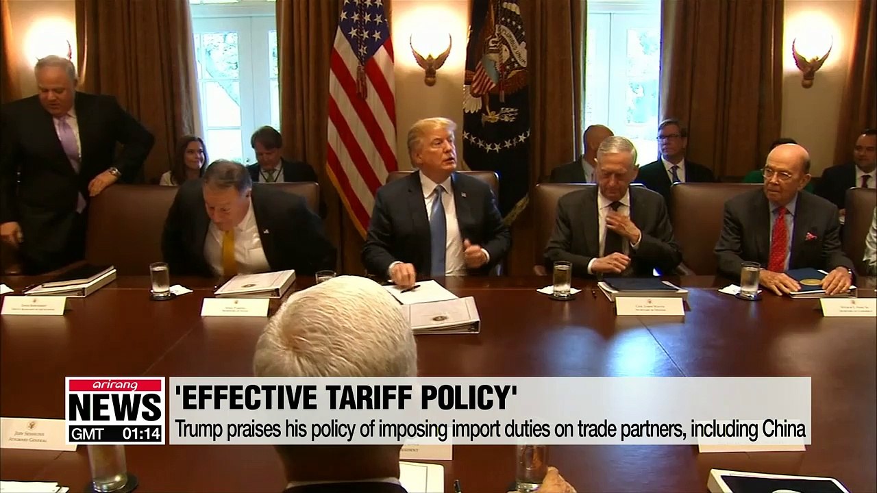 Trump heaps praise on his administration's tariff policy