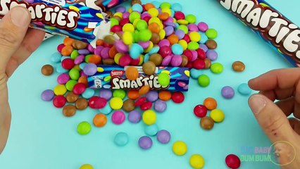 New Learn Colours with Surprise Eggs and a Smarties Rainbow!
