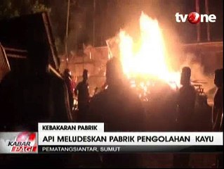 Kebakaran Melanda Pabrik Pengolahan Kayu
