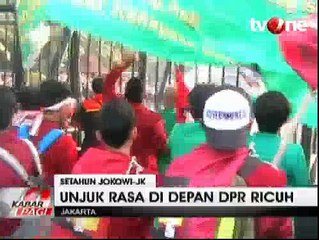 Demonstrasi Mahasiswa di Depan DPR Ricuh