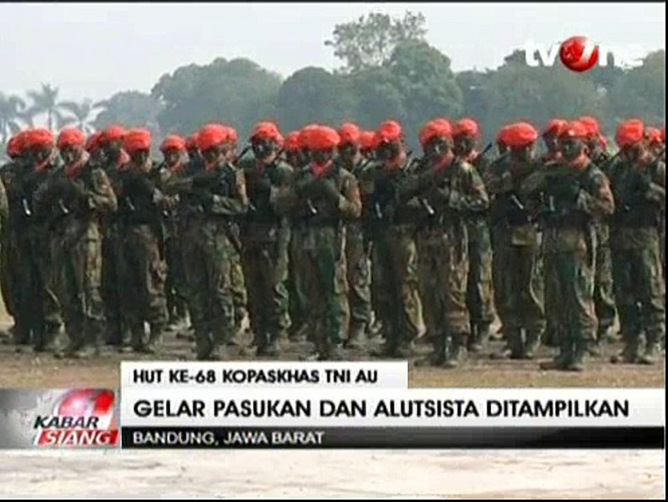 Gelar Pasukan dan Pamer Alutsista di HUT ke-68 Kopaskhas TNI AU