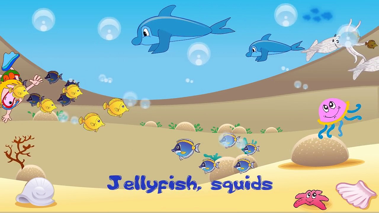 Deep in the Ocean, Deep in the Sea | Song for Kids Learning English | Sea Animals