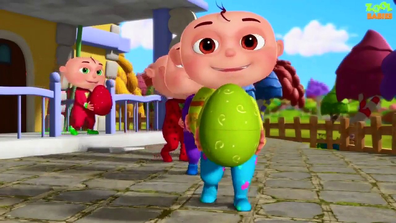 Five Little Babies Opening GIANT EGGS Phonics Song and More By Zool Babies