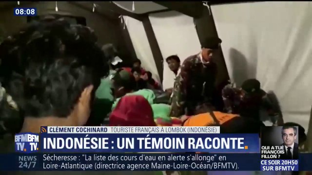 Tremblement de terre en Indonésie: on a vu tout bouger, la route se déformer, les arbres bouger, les pierres tomber témoigne un touriste français