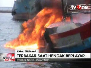 Kapal Pencari Ikan Lintas Pulau Luar Jawa Terbakar