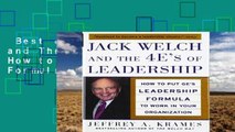 Best ebook  Jack Welch and The 4 E s of Leadership: How to Put GE s Leadership Formula to Work in