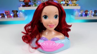 DISNEY Princess Ariel Bath Time Hair Styling Head Playset!