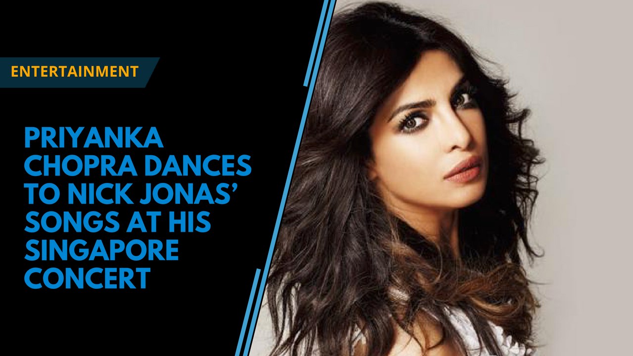 Priyanka Chopra dances to fiance Nick Jonas’ songs at his Singapore concert