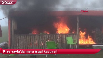 Rize'de yaylada mera işgal kavgası çıktı
