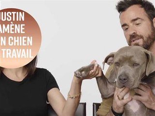 Le chiot adorable de Justin Theroux
