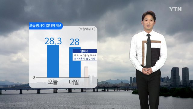 [날씨] 오늘 밤사이 열대야 계속...내륙 곳곳 소나기 / YTN