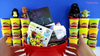 GIANT KYLO REN Surprise Egg Play Doh Star Wars Toys Minions Minecraft Avengers