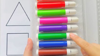 Hướng dẫn bé tô màu và Dạy Bé Hình Học Cơ Bản, Học Hình Đơn Giản