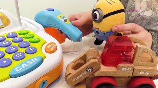 Minions TOY SHOP! Peppa Pig EXCAVATORS and TRACTORS Toys for Kids. Videos for kids