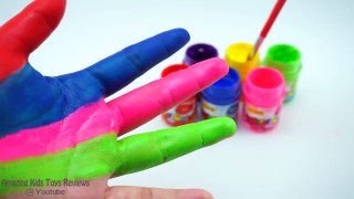 Learn Colours Body Paint Candy Finger Family Song Nursery Rhymes