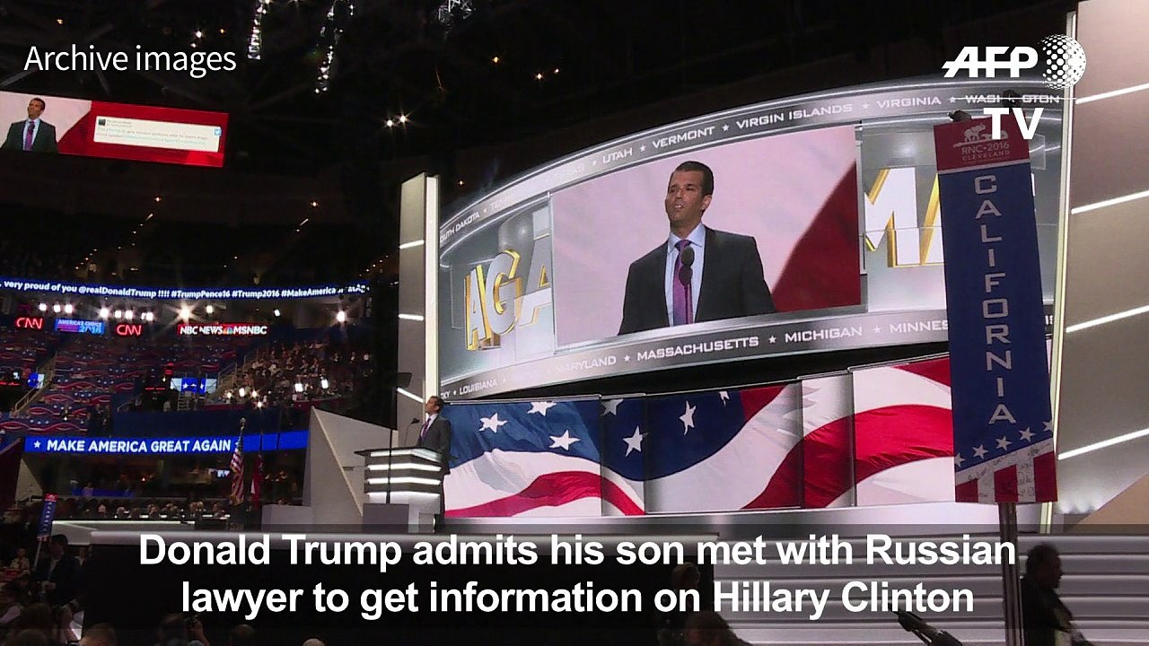 Trump admits son met with Russian to get info on Clinton