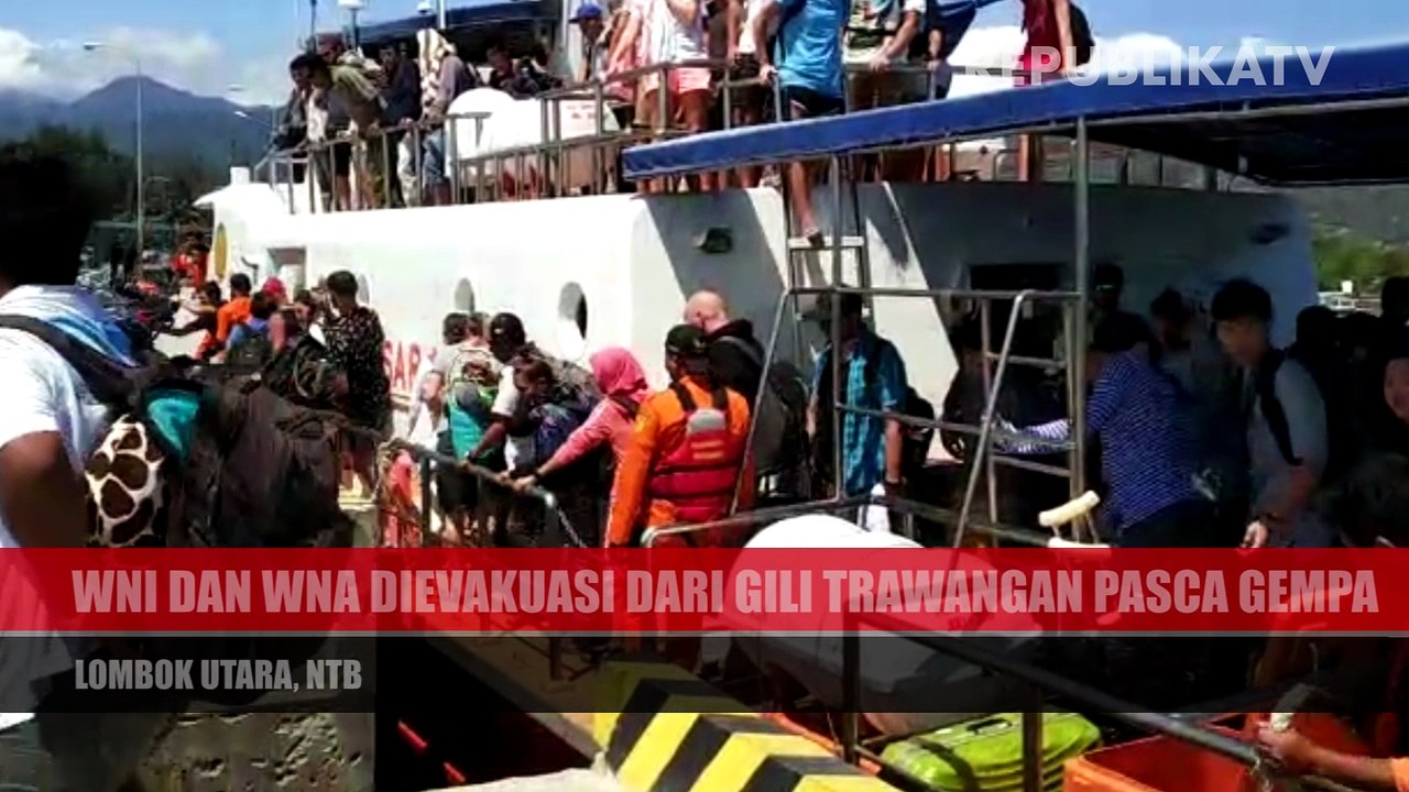 Basarnas Evakuasi Warga dan Turis di Gili