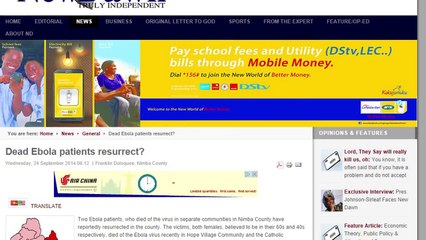 Zombie Apocalypse? Two Ebola Victims Rise From The Dead