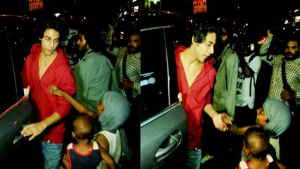 Aryan Khan's KIND-HEARTED behaviour towards beggers outside movie hall ; Watch Video | FilmiBeat