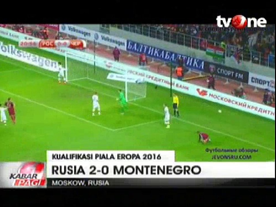 Bekuk Montenegro 2-0, Rusia Lolos ke Final Pial...
