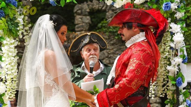 Couple Says 'Arr-do' at Pirate Themed Wedding