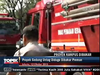 Proyek Gedung Untag Diduga Dibakar Preman