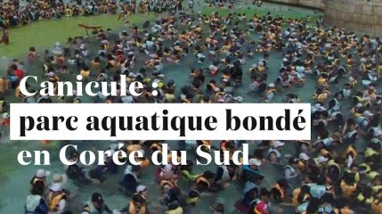 Canicule : un parc aquatique ulra-bondé en Corée du Sud