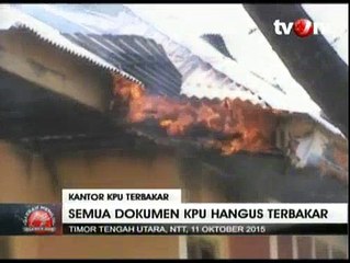 Kantor KPU Terbakar, Semua Dokumen KPU Hangus