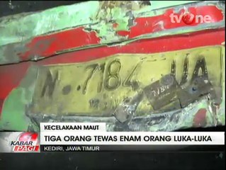 Tiga Orang Tewas Dalam Kecelakaan Beruntun di Kediri