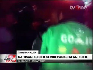 Tawuran Gojek Vs Ojek Pangkalan Terjadi di Surabaya