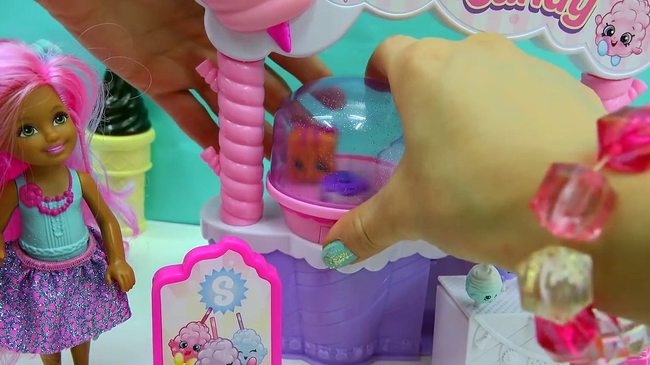 Shopkins Season 7 Cotton Candy Party Playset + Surprise Blind Bags with Barbie Kids