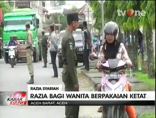 Puluhan Wanita Terjaring Razia Pakaian Ketat di Aceh