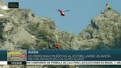 Mueren 20 personas en accidente aéreo al este de Suiza