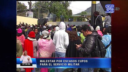 Malestar por escasos cupos para el servicio militar