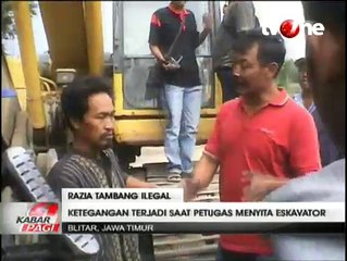 Polres Blitar Razia Tambang Pasir Ilegal