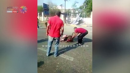قارئ يشارك اليوم السابع فيديو أول لحظات انفجار الدقى تصادم ملاكى وميكروباص