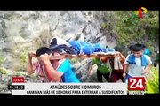 Junín: pobladores trasladan a sus muertos en hombros por falta de carretera
